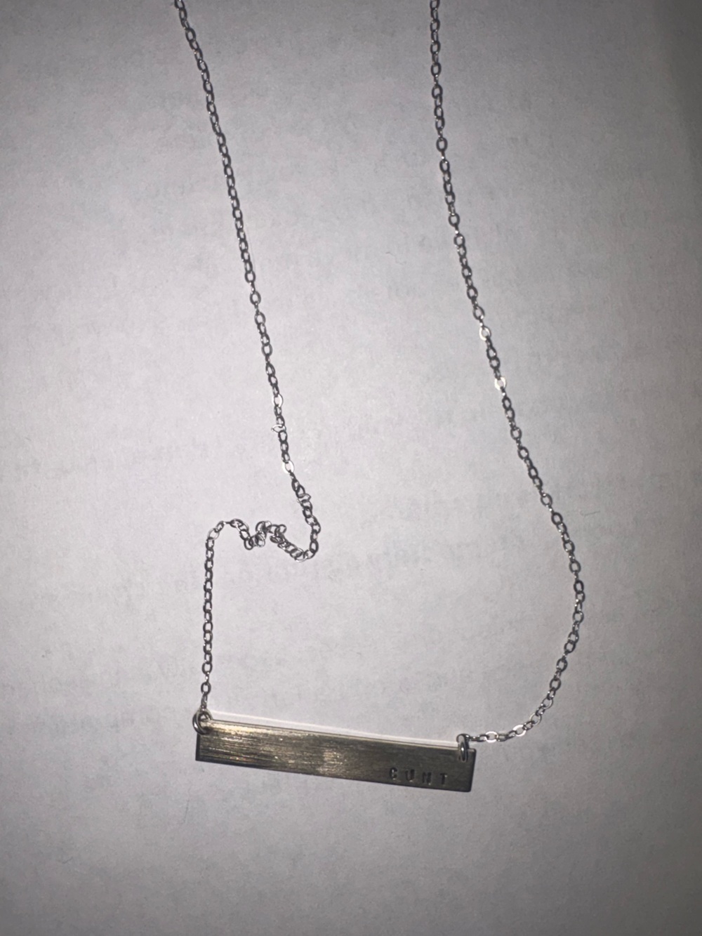 C*nt Sterling Silver Necklace